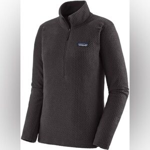 NWT Patagonia Women's R1 Air Zip-Neck Sweatshirt Black Sz M